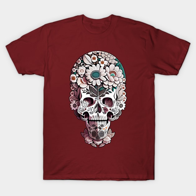 skull flower T-Shirt by sagiyori